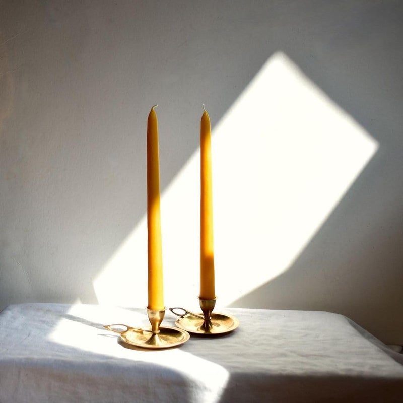 ENCANLIGHT Beeswax Taper Candles  10"" 12Pack Pure Bees Wax Candle Tapered Candles Bulk - Dripless and Smokeless - Long Burning Time for Home Decor  Party - Image 5